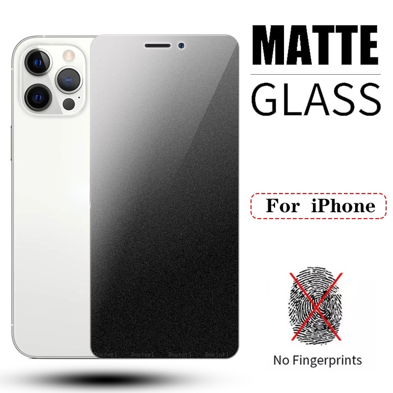 Kính cường lực mặt nhám chống bám vân tay cho iPhone 14 13 12 Mini 11 Pro X Xs Max XR 6 6s 7 8 Plus SE 2020 2022 SE2 SE3 4G 5G