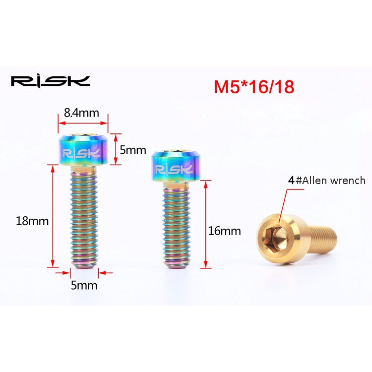 Bộ 6 Ốc Vít M5*16mm Bằng Titan Cho Trục Xe Đạp