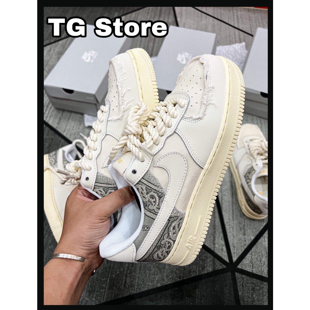 Giày Af1 dây thừng Bigassteam travis | Air Force one phiên bản cao cấp sang sịn mịn