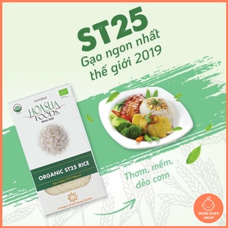 Gạo trắng hữu cơ ST25 và Gạo Jasmine Hoa Sữa cho bé