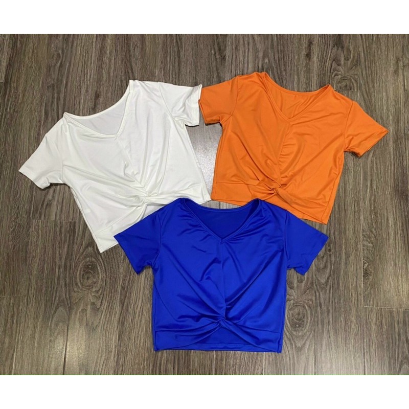 [SALE] Áo Croptop Xoắn Eo siêu đẹp (đồ tập gym-yoga-zumba nữ)