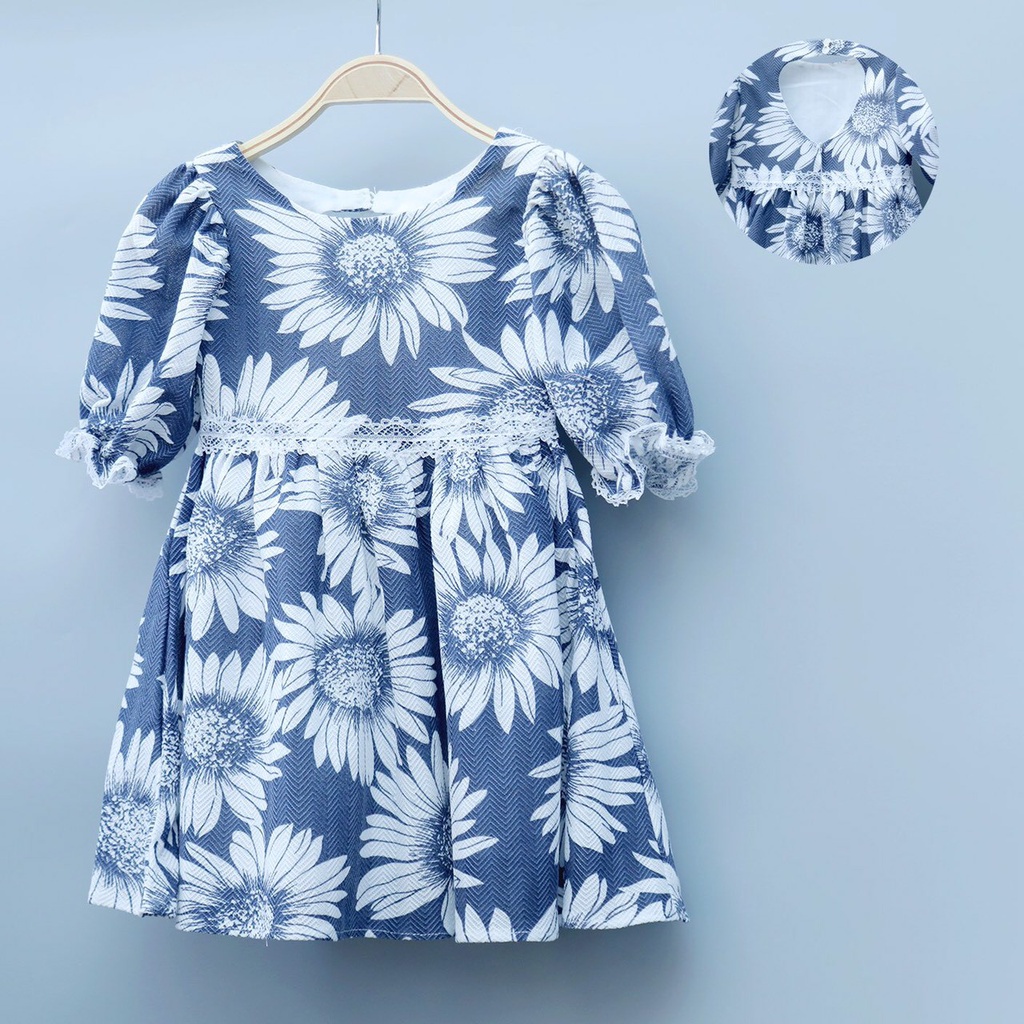 Đầm Xòe Công Chúa Tamiuy Họa Tiết Hoa Hướng Dương Xinh Xắn Đáng Yêu Cho Các Bé Từ 1-10 Tuổi