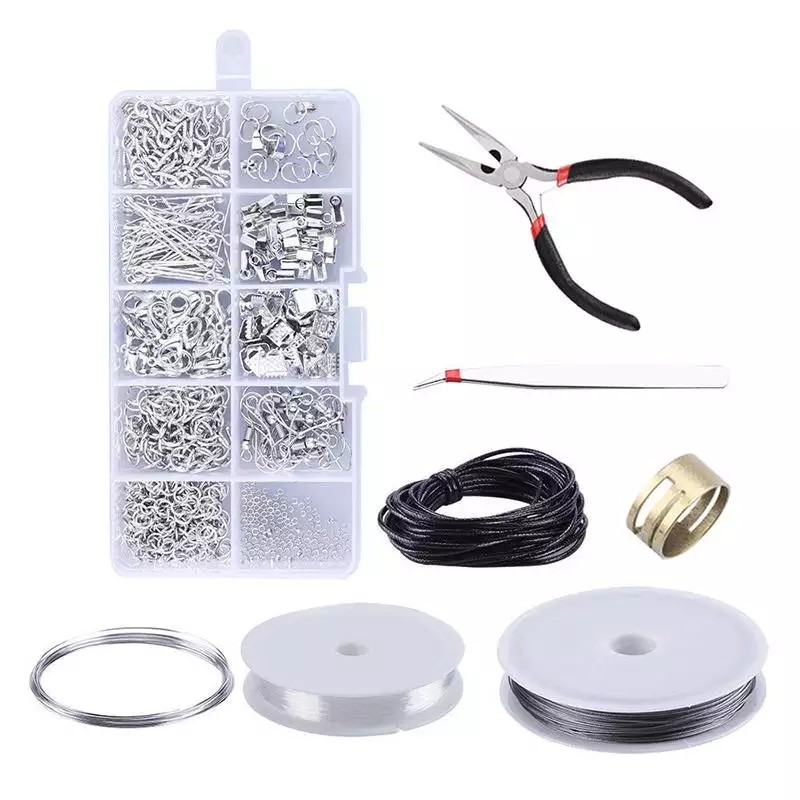 Bộ dụng cụ làm trang sức cho người mới bắt đầu, bộ dụng cụ trang trí sửa chữa Vòng cổ bông tai DIY