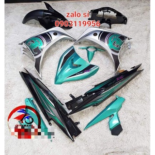 Tem rời exciter 135 bạc đen lc phối xanh