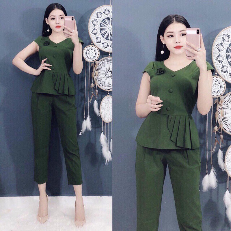 SET BỘ THỜI TRANG ĐÍNH HOA SÁT NÁCH DỄ THƯƠNG