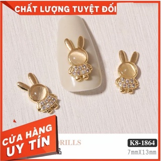 Charm thỏ trang trí móng tay