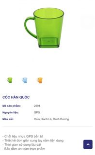Cốc nước nhựa 540ml