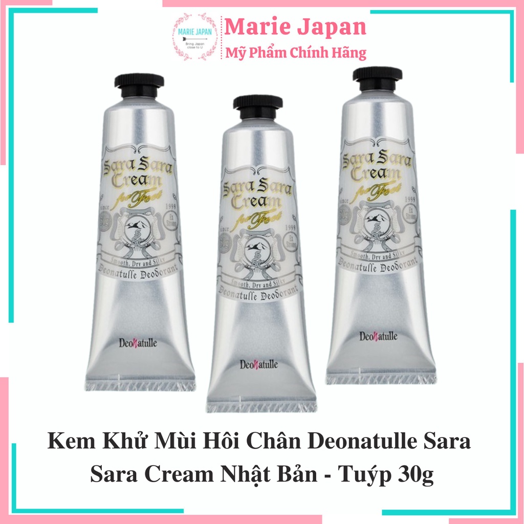 Kem Khử Mùi Hôi Chân Deonatulle Sara  Sara Cream Nhật Bản - Tuýp 30g