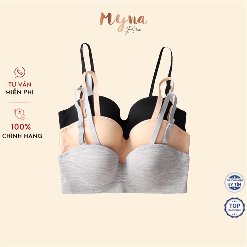 Áo lót đệm mỏng cotton cao cấp, quả ngang nâng ngực: L1001