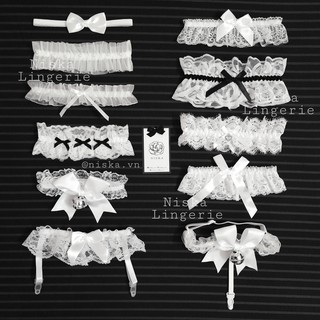 Vòng đùi ren garter trắng (Hình thật shop tự chụp)