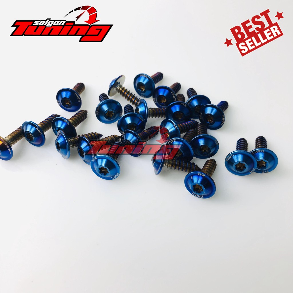 ỐC PROTI MÀU XANH - 5MX2 GẮN CHO DÀN ÁO CÁC DÒNG XE MÁY HIỆN TẠI