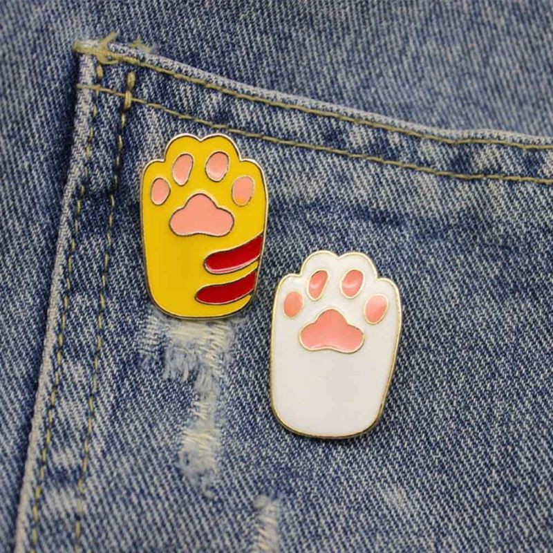 Pin cài áo chân mèo cat paw so cute - GC050