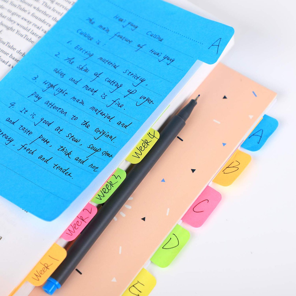 Giấy Dán Ghi Chú Nhiều Màu Sắc Trang Trí Sổ Tay