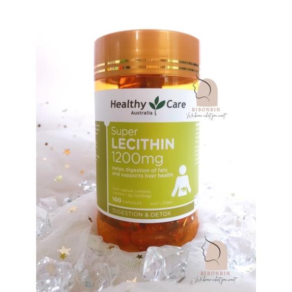 Mầm đậu nành Super Lecithin 1200mg Healthy Care, 100 viên, Úc ( tinh chất mầm đậu nành)