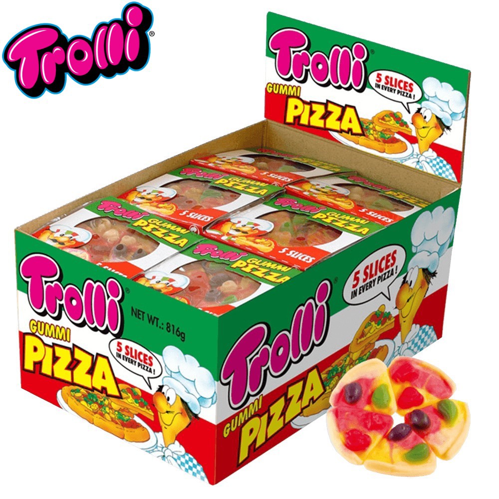 ( Bán sỉ ) Hộp 48 gói kẹo dẻo Trolli Pizza 15.5gr