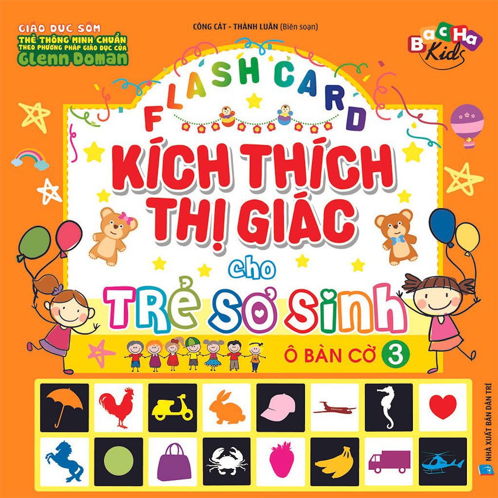 Thẻ Flashcard FREESHIP Thẻ Kích Thích Thị Giác Cho Trẻ Sơ Sinh Tập 3 - Ô Bàn Cờ Dán Tường