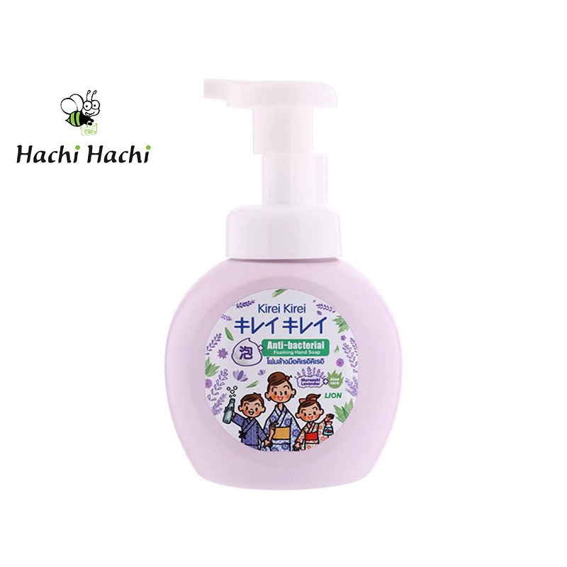 Dung dịch rửa tay Kirei Kirei (Lion) hương Lavender 250ml - Hachi Hachi Japan Shop