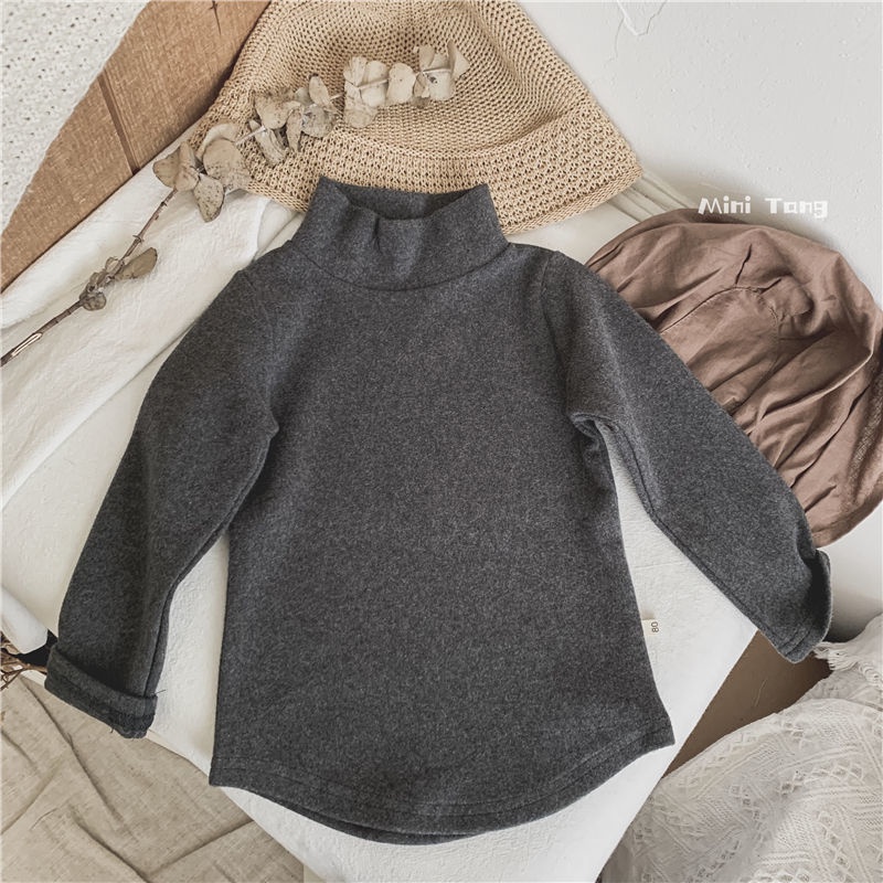 Áo Thun Tay Dài Cổ Cao Thời Trang Thu Đông Dành Cho Nam Nữ.