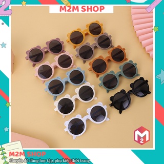 Kính râm cho bé trai gái hình tai gấu thời trang Hàn Quốc nhiều màu sắc dễ thương
