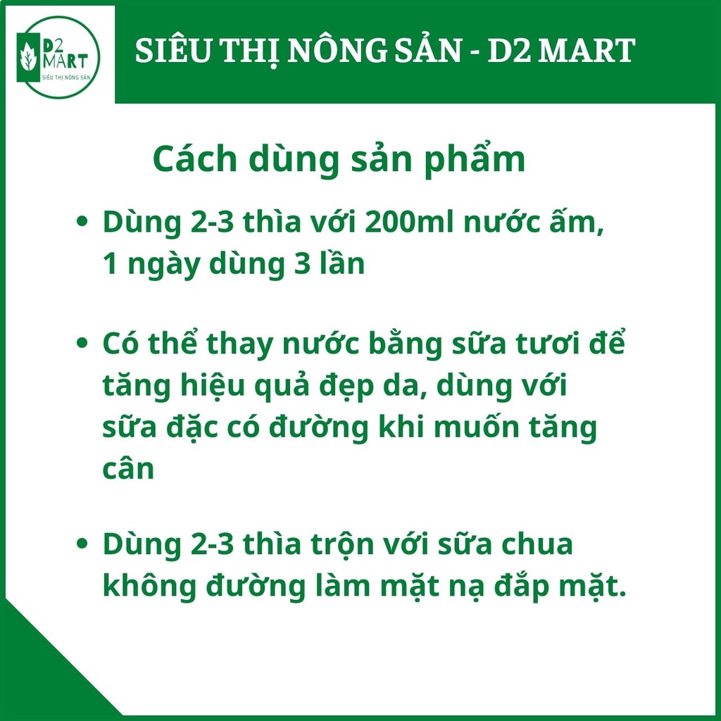 Bột mầm đậu nành nguyên sơ Yên Sơn – cải thiện vòng 1, giảm mỡ bụng, đẹp da, làm mặt nạ – Siêu thị nông sản_D2 Mart.