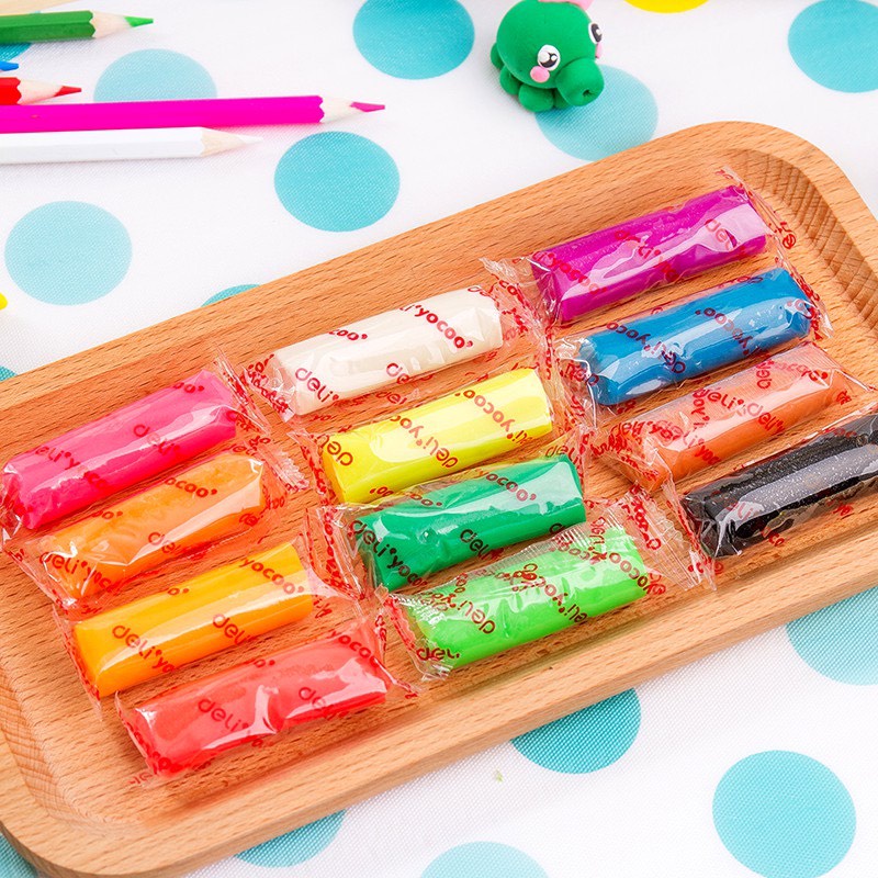 Đất nặn xô 10 màu an toàn cho bé, bột nặn 10 màu kèm xô đựng
