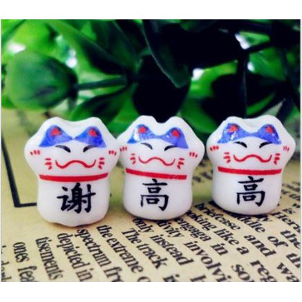 Gói 5 con mèo may mắn bằng sứ làm vòng