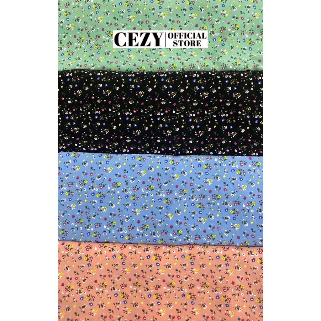 Đầm cổ tròn tay phồng hoa nhí có size bigsize Cezy D40