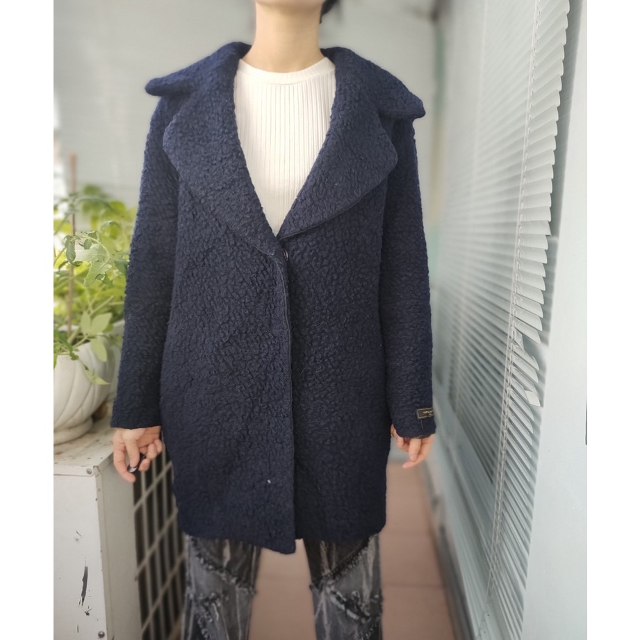 Áo khoác mangto Len Dạ Hàn second-hand, áo mangto, Trench coat big size- Đồ Si Bon MT46