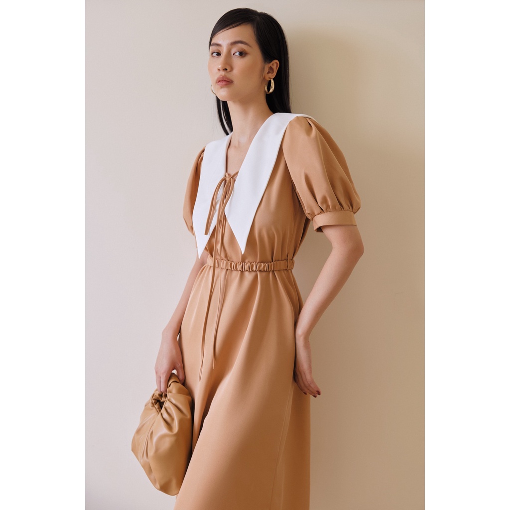 Đầm cổ chữ V tay phồng EDINI - D1456 - D1467