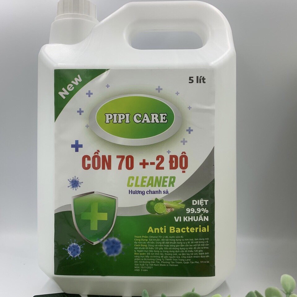 5 Hương Cồn Y Tế Sát Khuẩn Ethanol Can 5 Lít - Cồn rửa tay sát khuẩn - TPCare