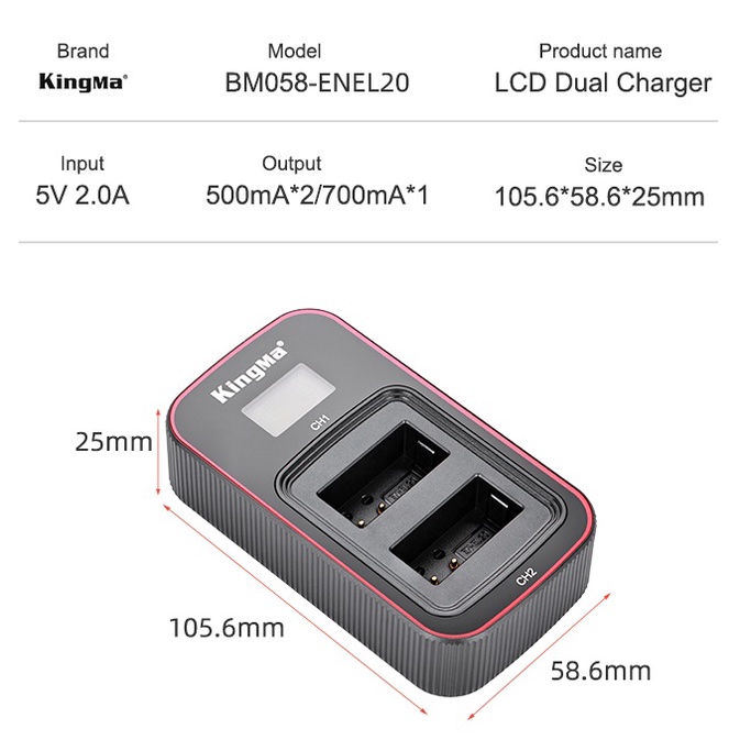Pin sạc Kingma Ver 3 cho Nikon EN-EL20 ( Nhiều lựa chọn)