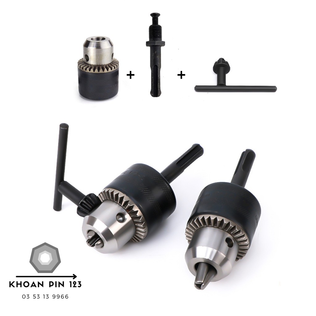 Đầu kẹp măng ranh, đầu chuyển đổi khoan bắt vít 13mm dùng cho máy khoan bê tông gài