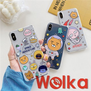 Ốp lưng mềm trong suốt họa tiết các nhân vật Kakao Friends đáng yêu cho iPhone 12mini 12 Pro Max 11 Pro Max 6s 6 7 8 Plus XR XS MAX