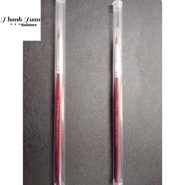 Cọ đắp hoa cán gỗ - nặn hoa Kolinsky Germany đầu tròn cao cấp   - Phụ kiện đồ nail