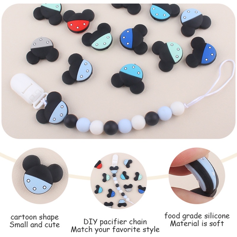 1 Đồ Chơi Vòng Gặm Nướu Bằng Silicon Không BPA Hoạt Hình Dành Cho Bé