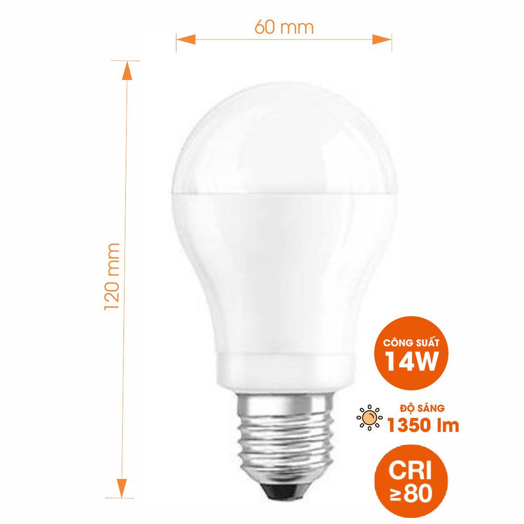 Bóng đèn LED STAR CLASSIC A125 14W 6500K E27 OSRAM - [HÀNG CHÍNH HÃNG] Sản phẩm cao cấp, ánh sáng chất lượng cao CRI>80