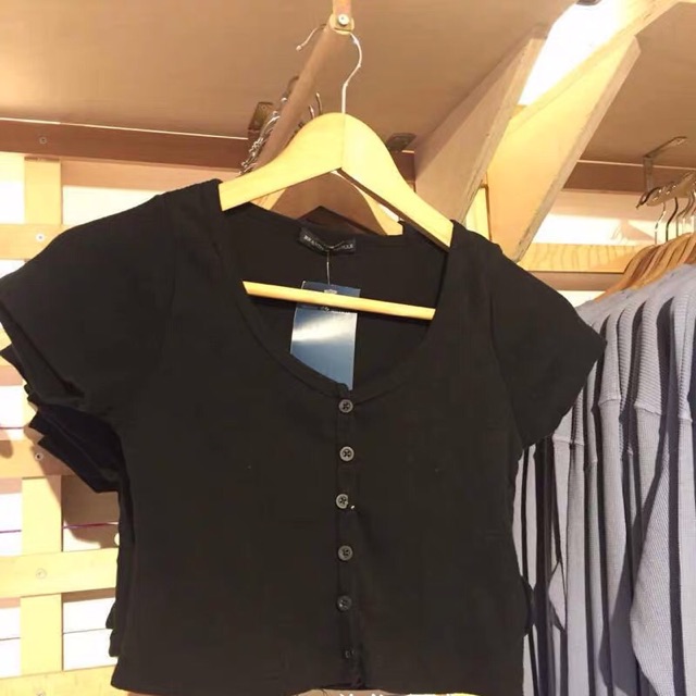 Áo crotop body mở khuy