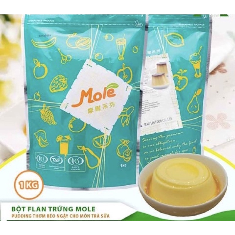 Bột Làm Pudding Mole Trứng, Dâu, Phô Mai Đài Loan 1kg