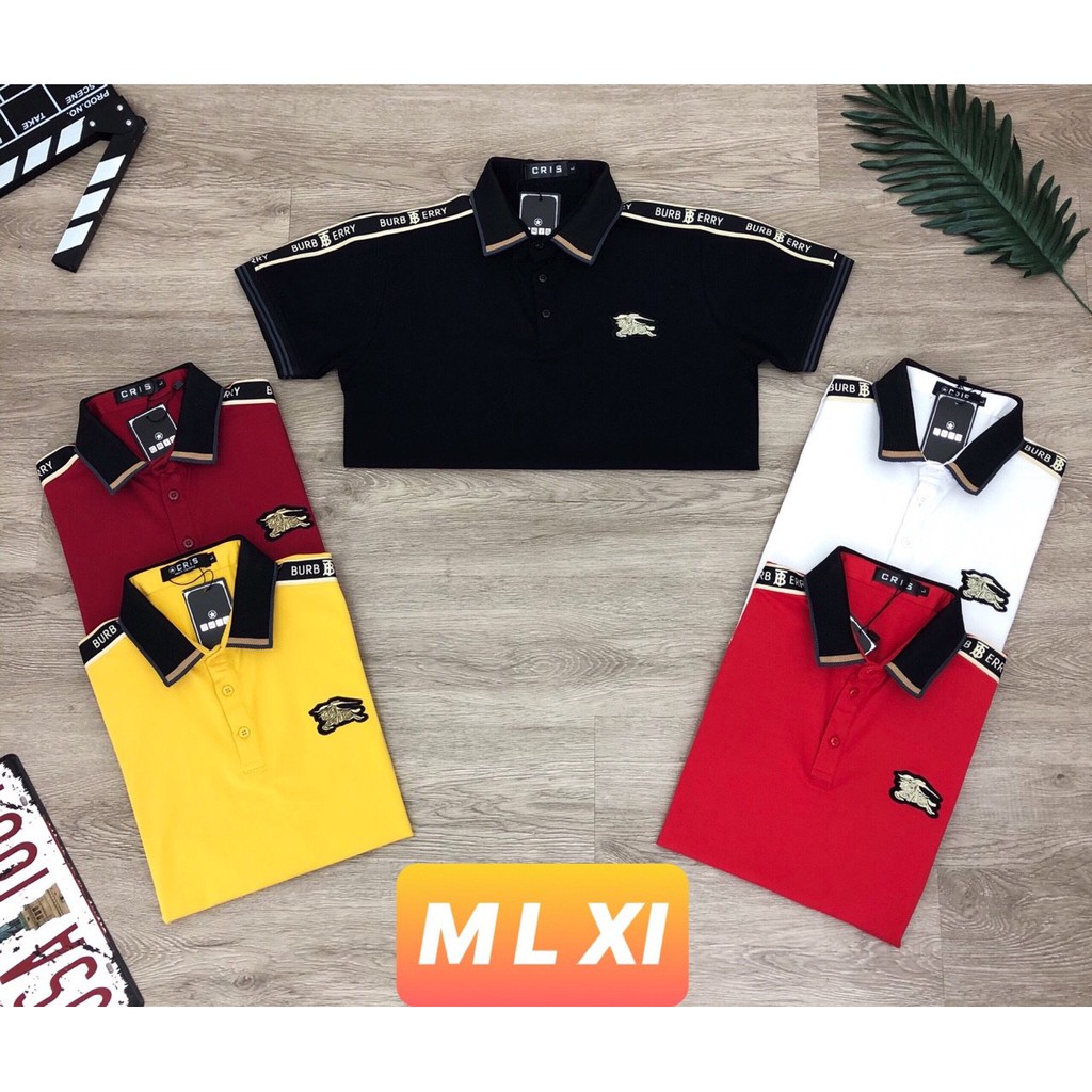 Áo polo nam ngắn tay 5 màu có cổ chất liệu cotton 100%
