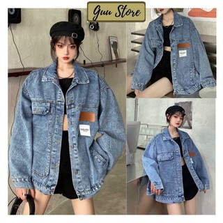 Áo Khoác Jean - Denim Jacket Vải Bò Dày Dặn Basic Guu AKJ01