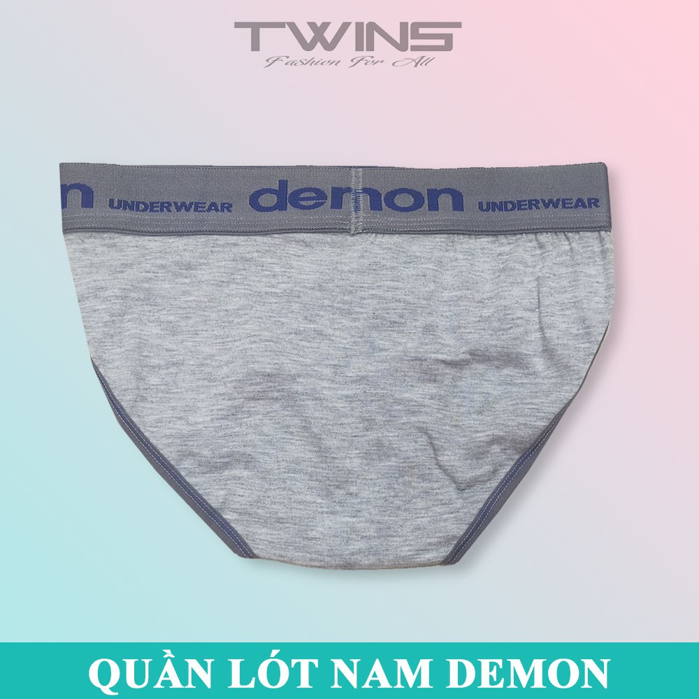 Quần lót nam tam giác cao cấp cotton Demon chính hãng lưng to bền đẹp, thoáng mát, thấm hút mồ hôi, co giãn thoải mái