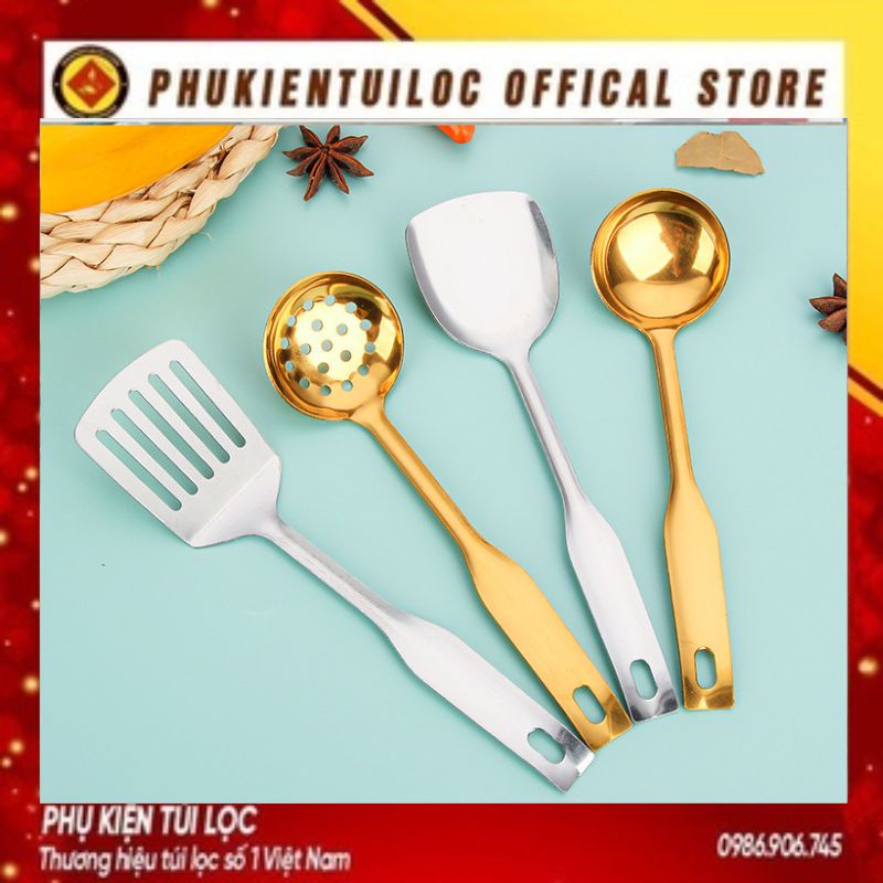 Bộ 4 món Thìa xẻng chiên nấu đồ ăn, nấu súp mini nhà bếp- Phukientuiloc.com