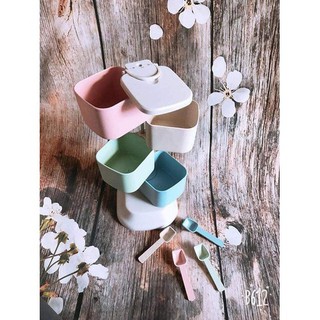 KỆ ĐỰNG GIA VỊ 4 TẦNG XOAY LÚA MẠCH