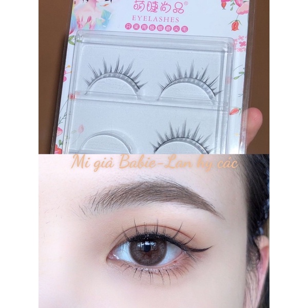 🔥Mi giả Babie-Cos Mã A01 nữ truyện tranh Manga Nhật mi mỏng tự nhiên ngắn dài xen kẽ tạo điểm nhất mắt to tròn- 5 đôi