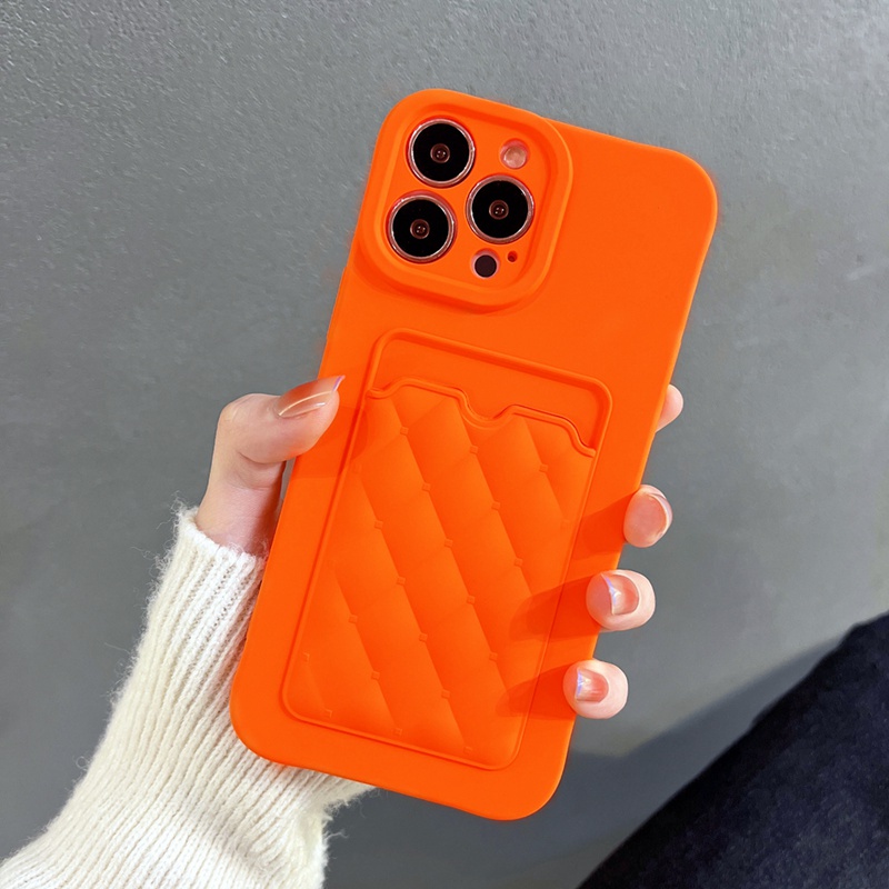 Ốp Điện Thoại Silicon Có Ngăn Đựng Thẻ Cho iPhone 14 13 12 11 Pro Max XS XR X 8 7 Plus + SE 2020