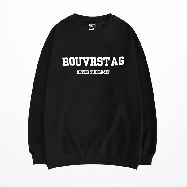 Áo sweater unisex form rộng brand Nelly Heybig chính hãng streetstyle in chữ trước ngực S3