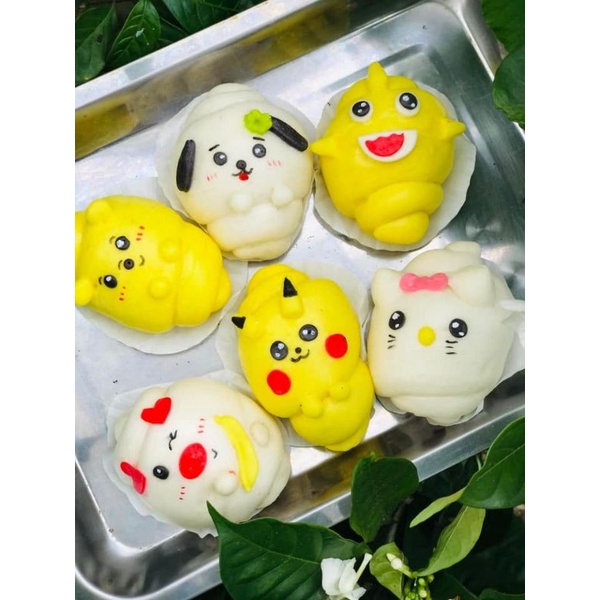 Bánh bao màn thầu chay/nhân mặn, nhân ngọt
