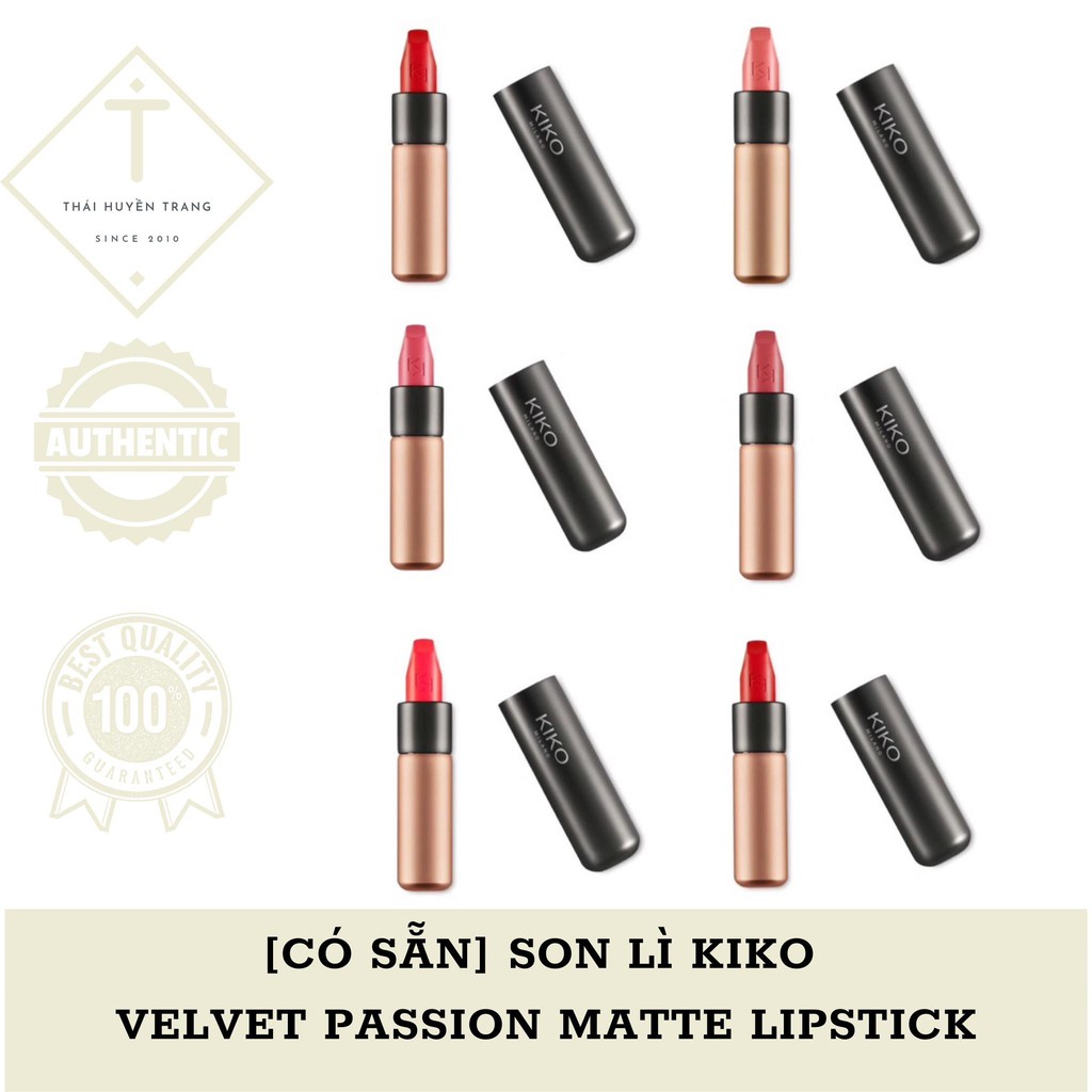 [CÓ SẴN] SON LÌ KIKO VELVET PASSION MATTE LIPSTICK