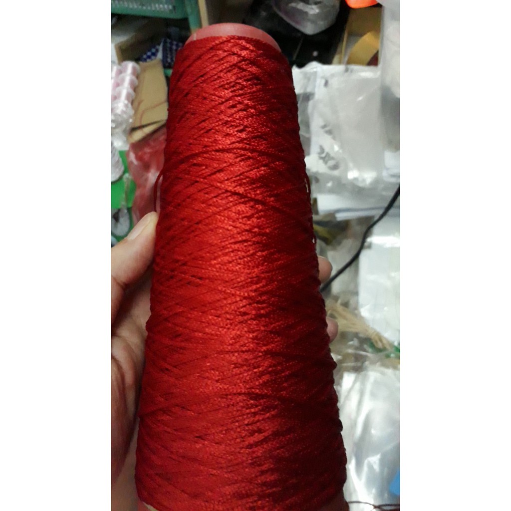 Bó 10 met dây dù việt nam màu đỏ tươi, đỏ đô size 1mm