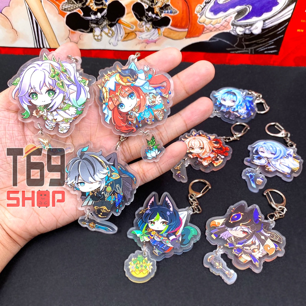 [27 mẫu] Móc khóa mica game Genshin Impact - Nhóm 11